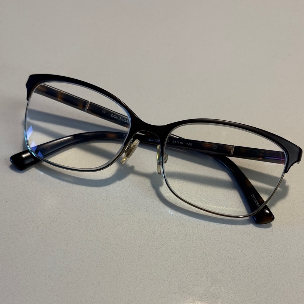 Dolce and gabbana brown / gold /  Tortoise  eyeglass frame